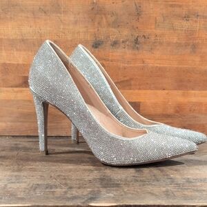 Elegant Silver Stiletto Heels